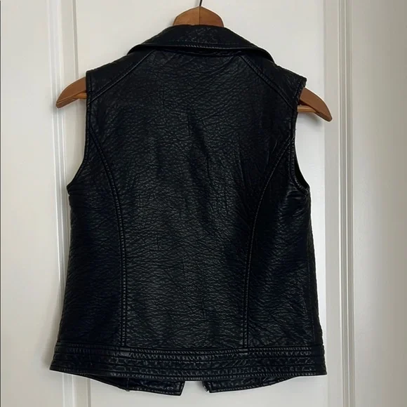 Faux Leather Moto Vest Small - Picture 3 of 7